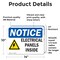 Signmission Electrical Panels Inside Sign With Symbol, 14 in W x Rectangle, Vinyl Decal OS-2PACK-NS-D-1014-L-11673 - alternate 4